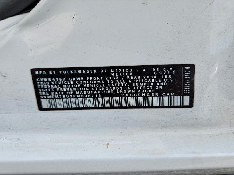 2023 VOLKSWAGEN JETTA SE 12