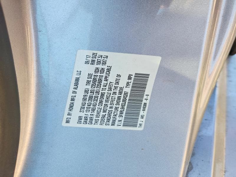 2018 HONDA ODYSSEY TOURING 12