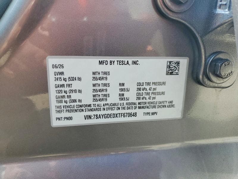 2026 TESLA MODEL  Y 13