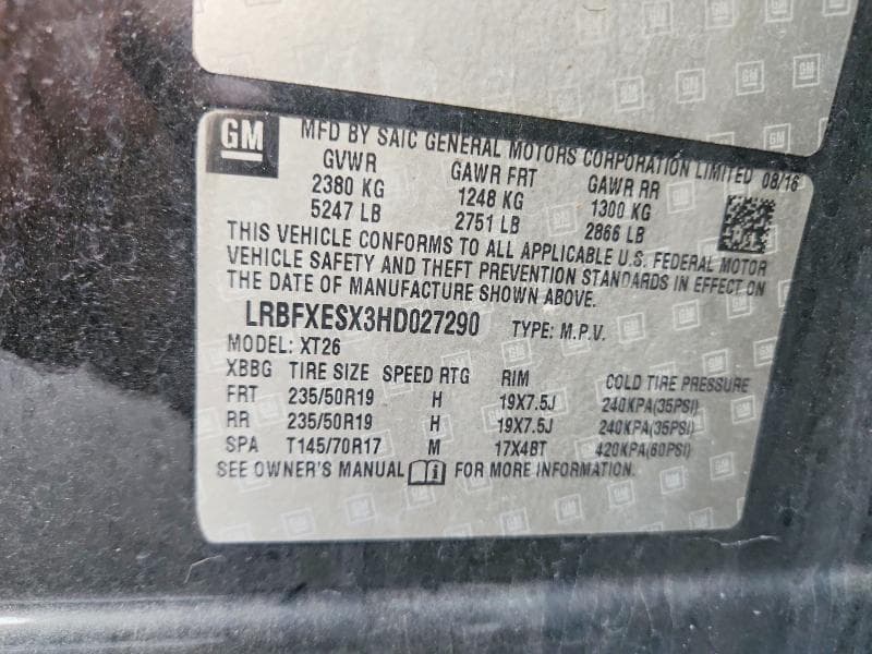 2017 BUICK ENVISION PREMIUM 14