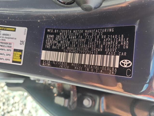 2023 TOYOTA COROLLA LE 12