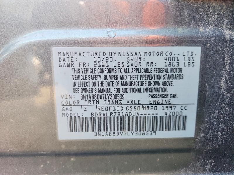 2020 NISSAN SENTRA SR 12