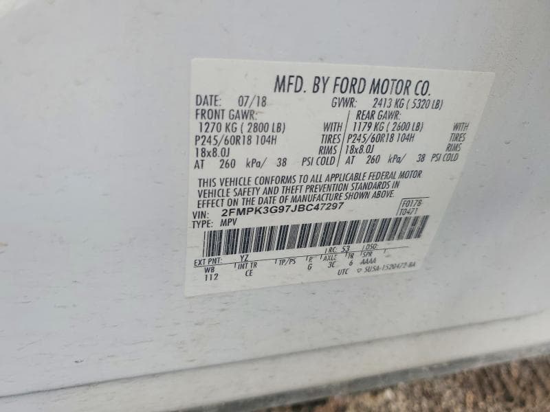 2018 FORD EDGE SE 13