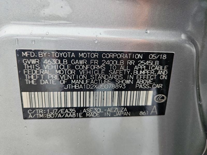 2018 LEXUS IS 300 13