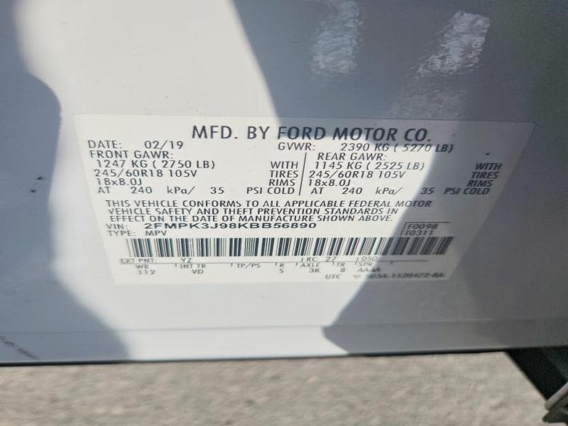 2019 FORD EDGE SEL 13