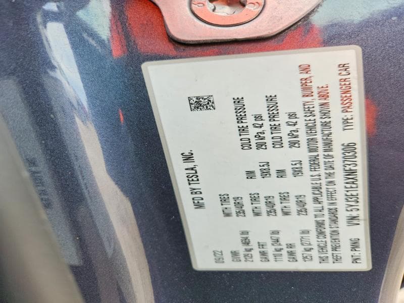 2022 TESLA MODEL 3 13
