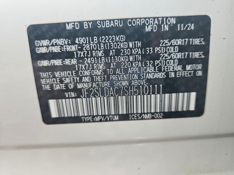 2025 SUBARU FORESTER 13