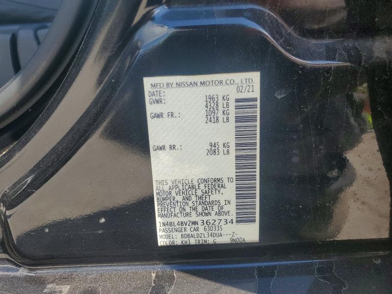 2021 NISSAN ALTIMA S 13