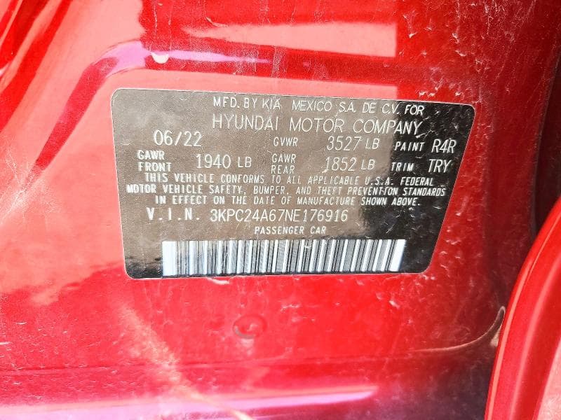 2022 HYUNDAI ACCENT SE 12