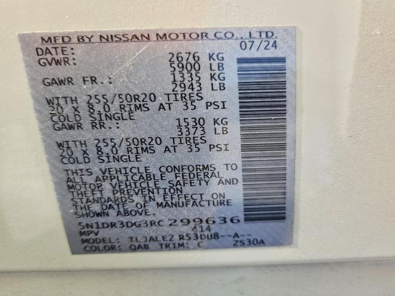 2024 NISSAN PATHFINDER PLATINUM 13