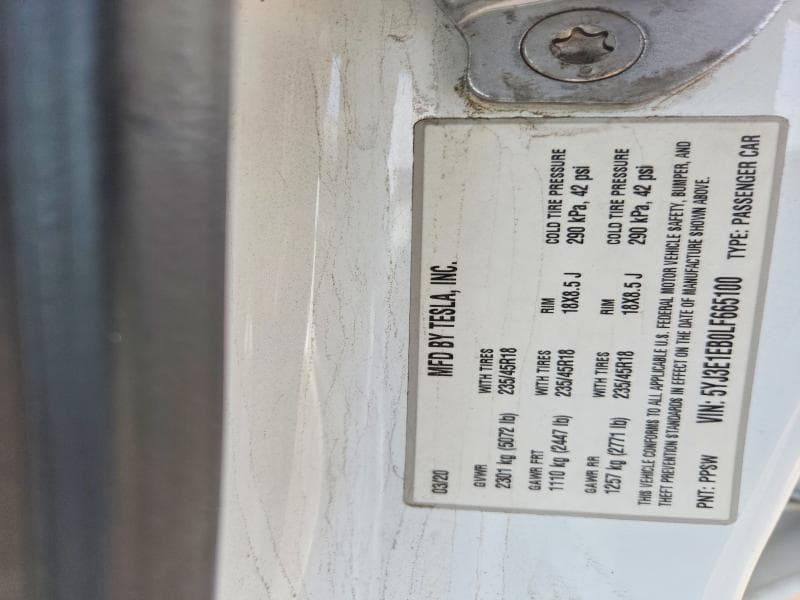 2020 TESLA MODEL 3 12