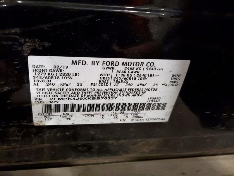 2019 FORD EDGE SEL 13