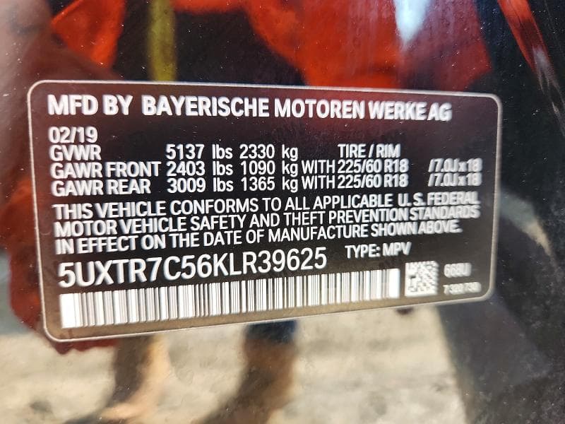 2019 BMW X3 SDRIVE30I 13