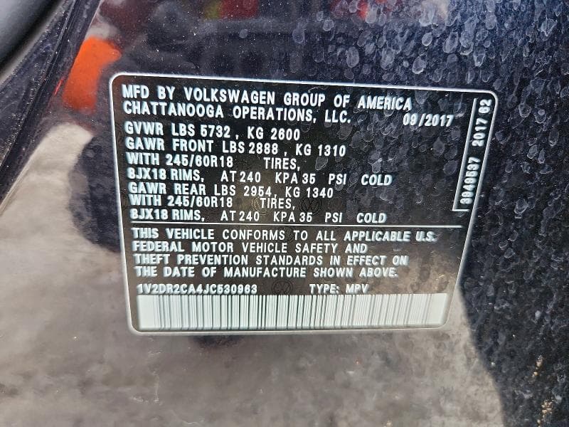 2018 VOLKSWAGEN ATLAS SE 12