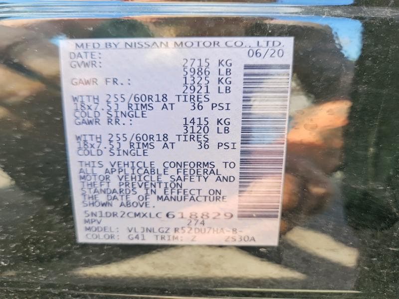 2020 NISSAN PATHFINDER SL 13
