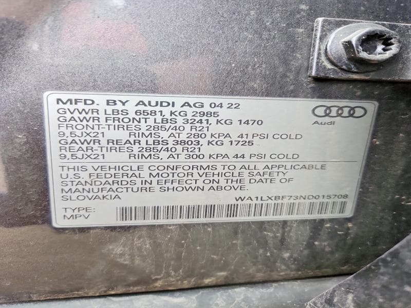 2022 AUDI Q7 PREMIUM PLUS 12