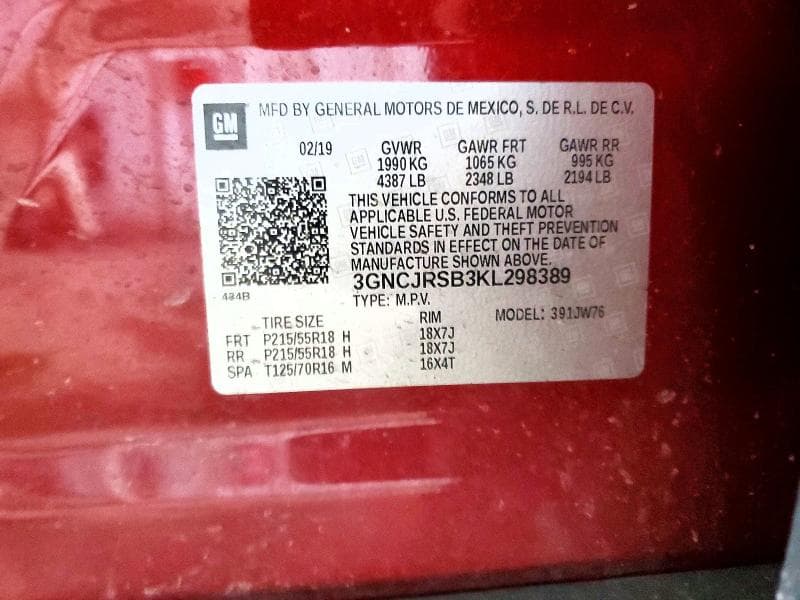 2019 CHEVROLET TRAX PREMIER 14