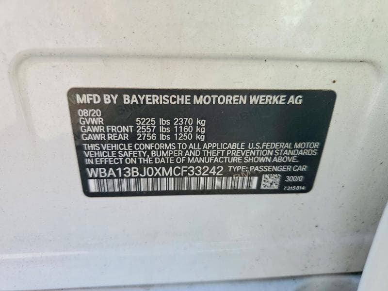 2021 BMW 530 XI 12