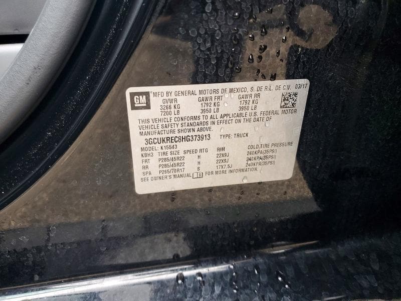 2017 CHEVROLET SILVERADO K1500 LT 12