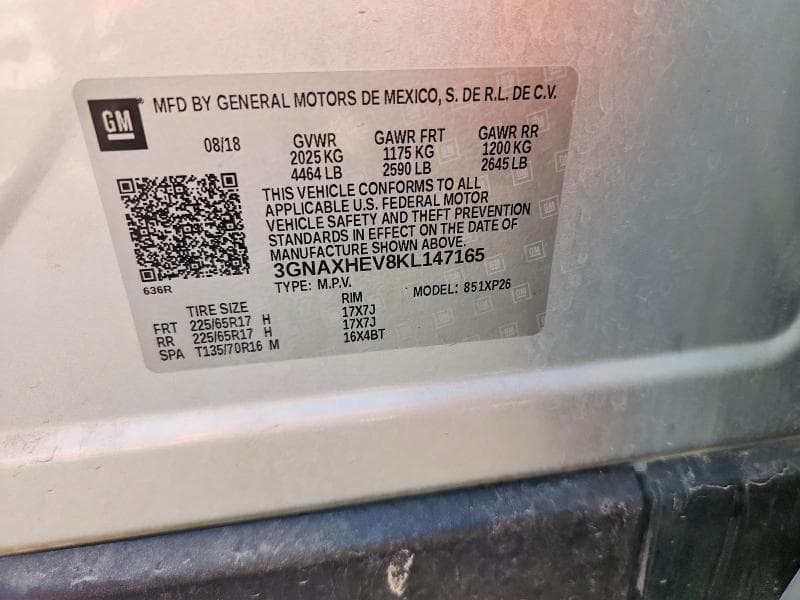 2019 CHEVROLET EQUINOX LS 12