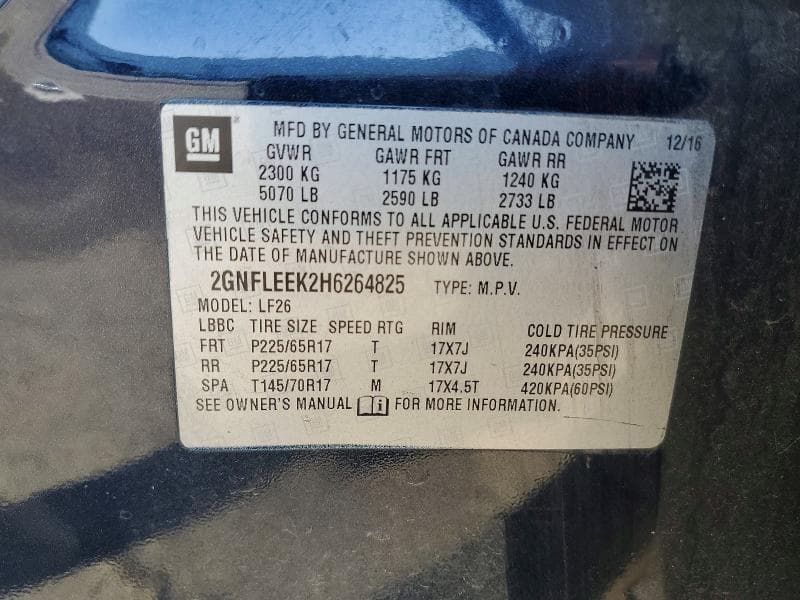 2017 CHEVROLET EQUINOX LS 13
