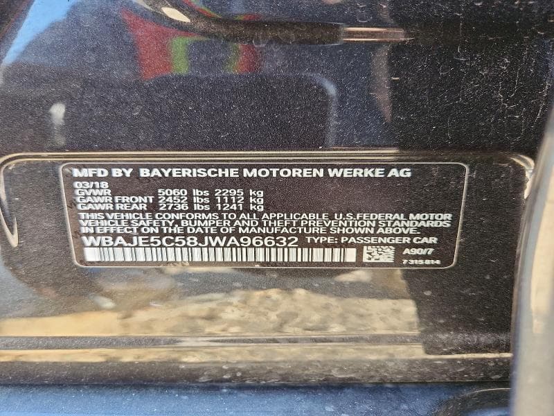 2018 BMW 540 I 12