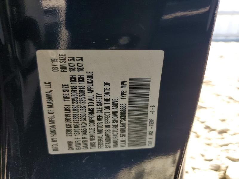 2019 HONDA ODYSSEY EXL 13