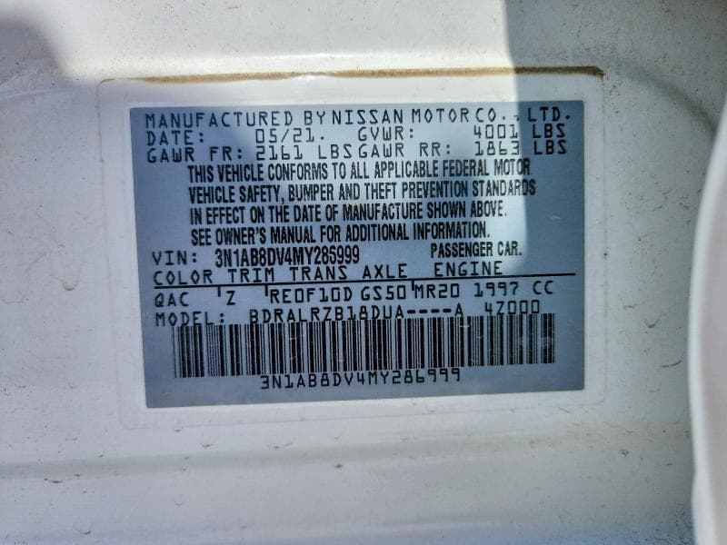 2021 NISSAN SENTRA SR 12