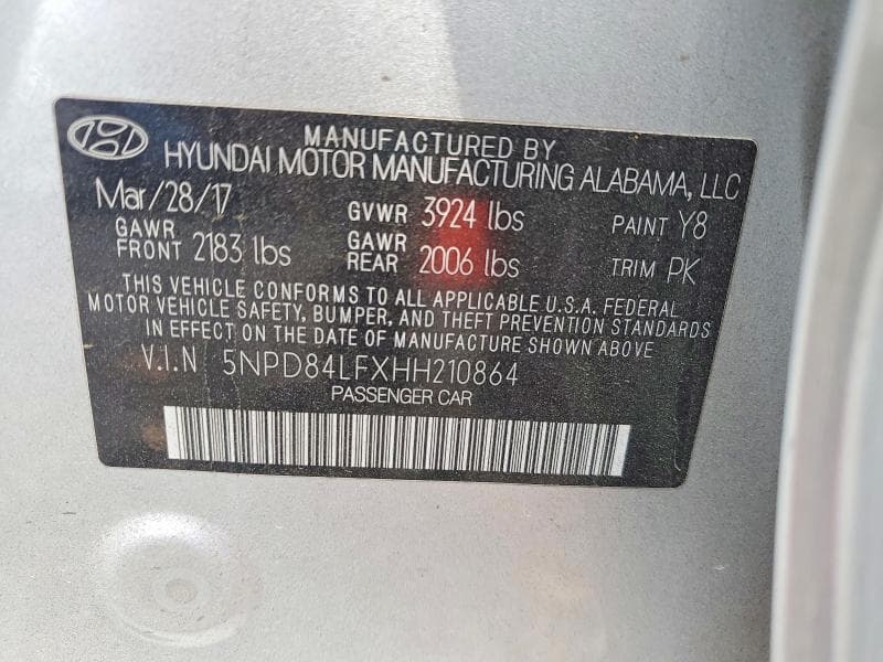 2017 HYUNDAI ELANTRA SE 12