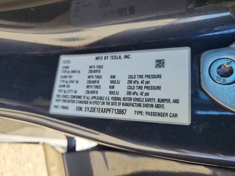 2023 TESLA MODEL 3 12