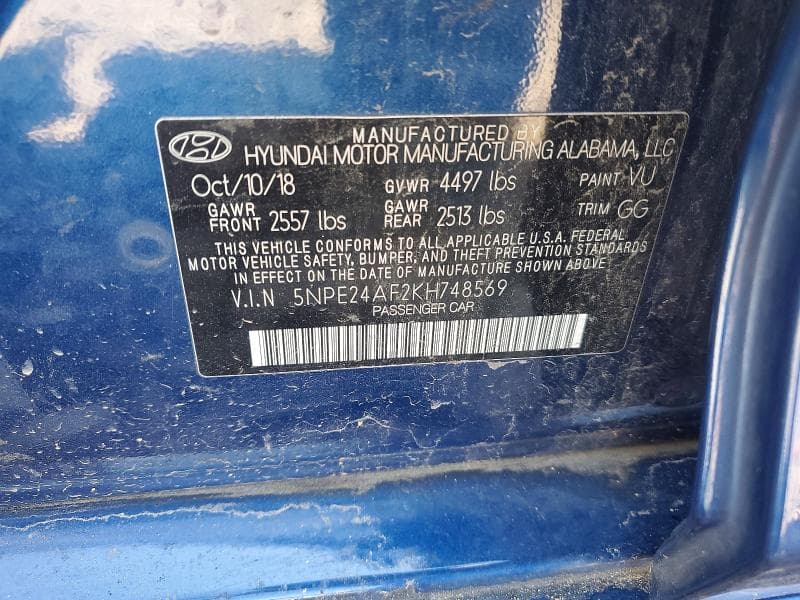 2019 HYUNDAI SONATA SE 13
