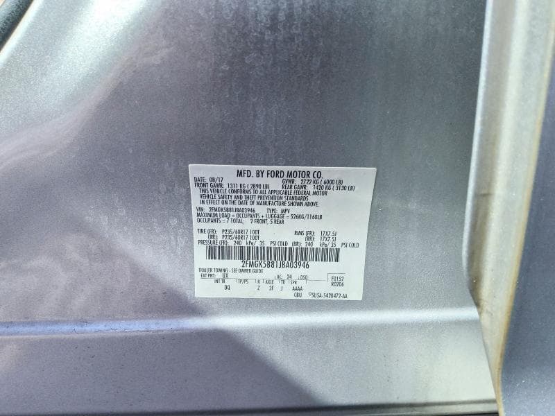 2018 FORD FLEX SE 13