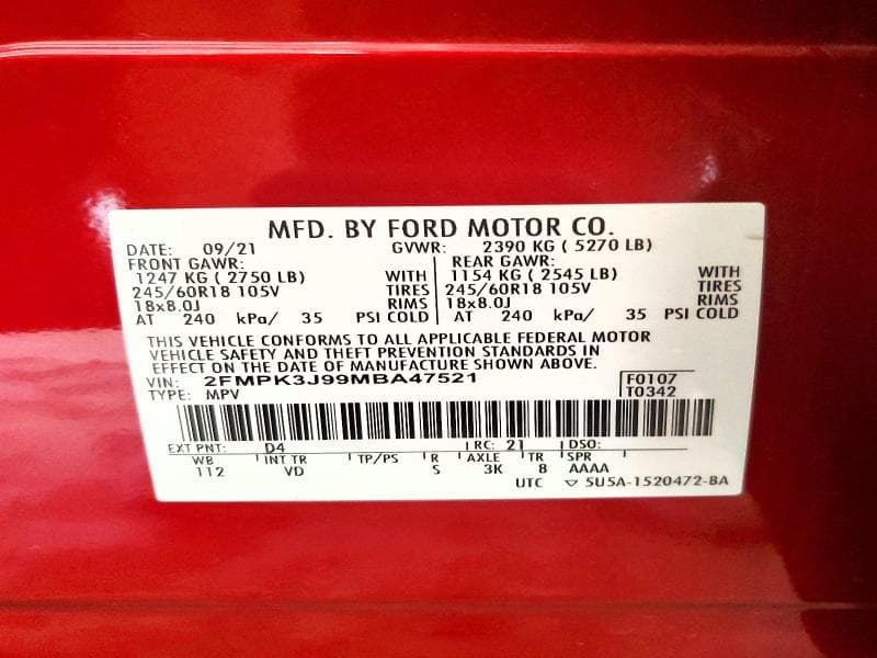 2021 FORD EDGE SEL 14