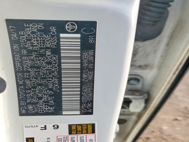 2017 TOYOTA PRIUS FOUR 12
