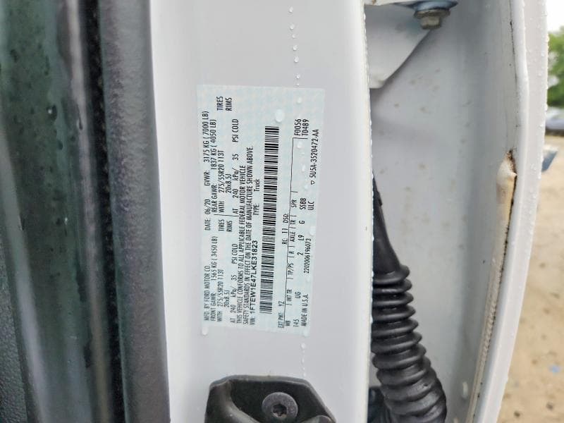 2020 FORD F150 SUPERCREW 12
