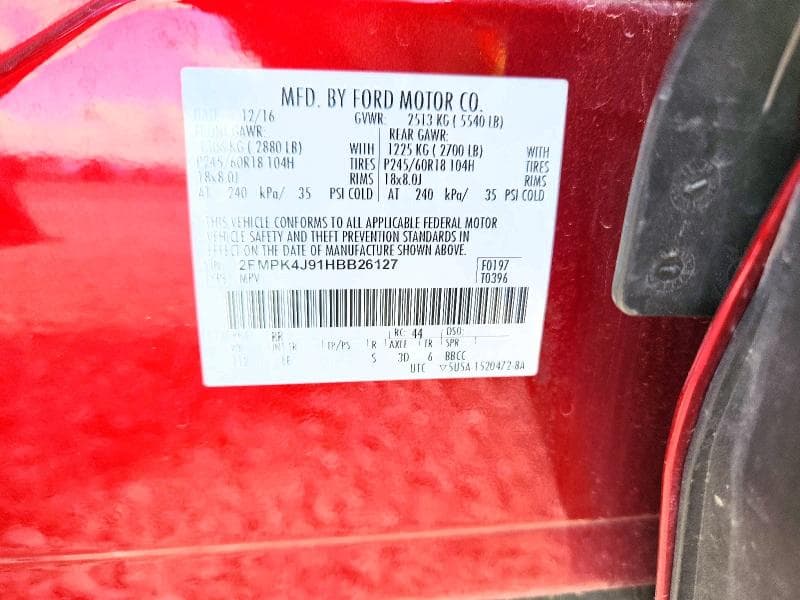 2017 FORD EDGE SEL 12