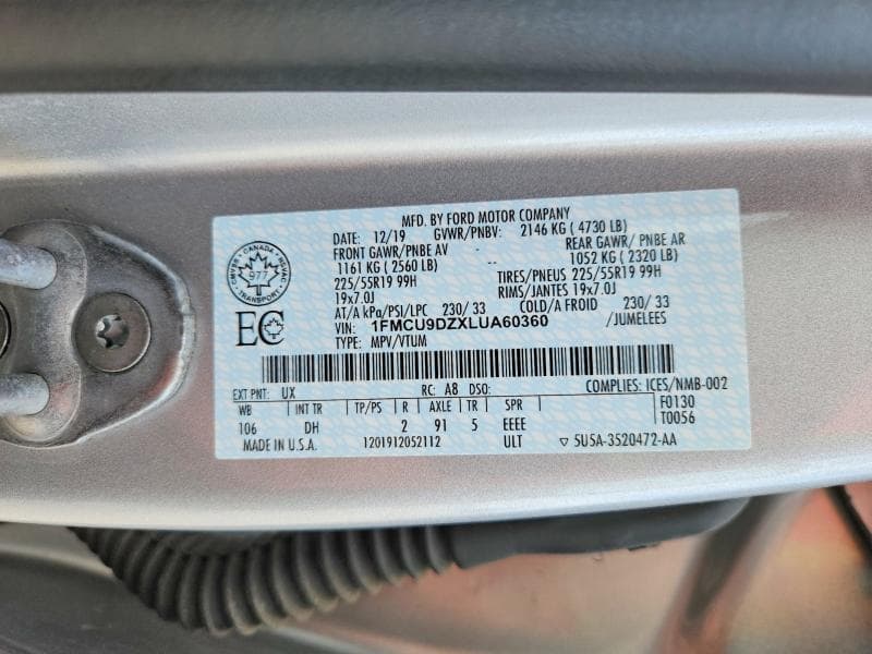 2020 FORD ESCAPE TITANIUM 13