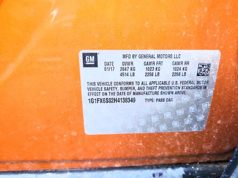 2017 CHEVROLET BOLT EV PREMIER 12