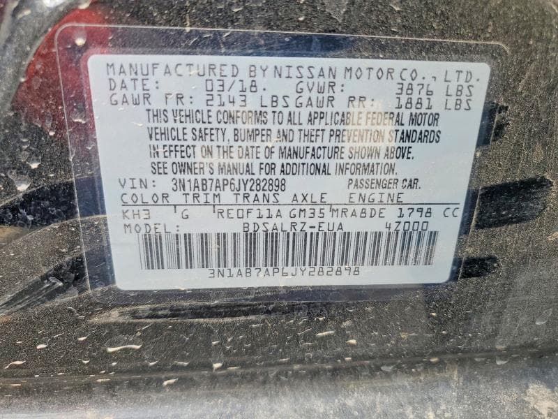 2018 NISSAN SENTRA SR 12