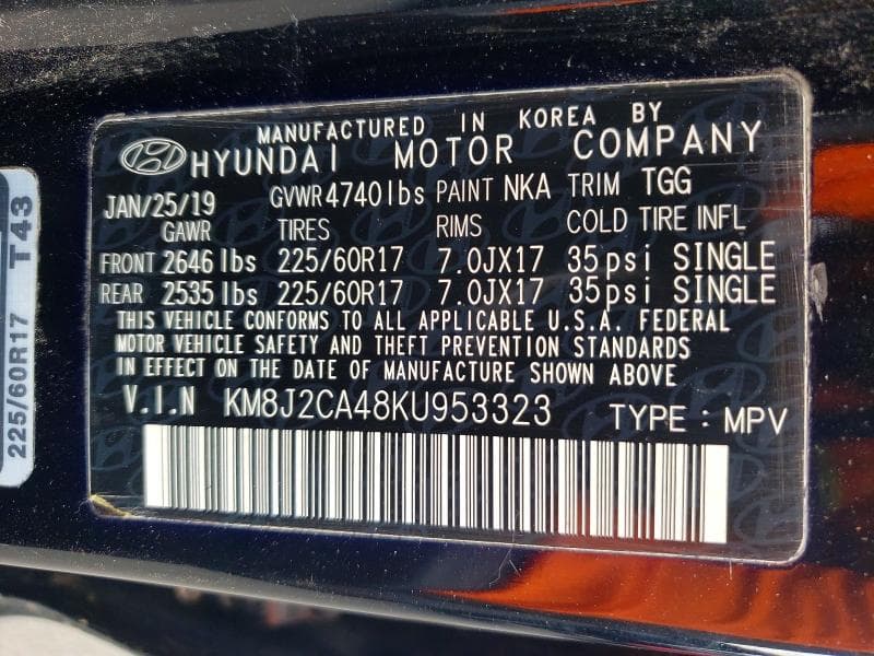 2019 HYUNDAI TUCSON SE 13