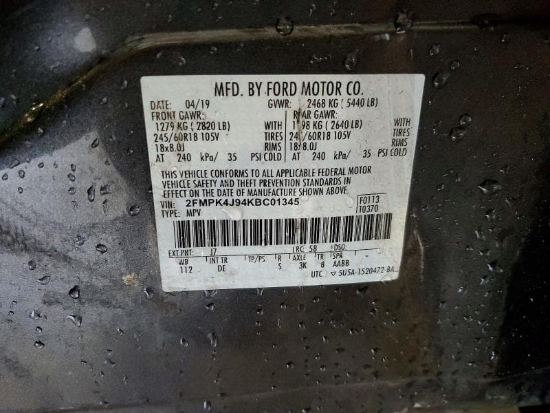 2019 FORD EDGE SEL 13