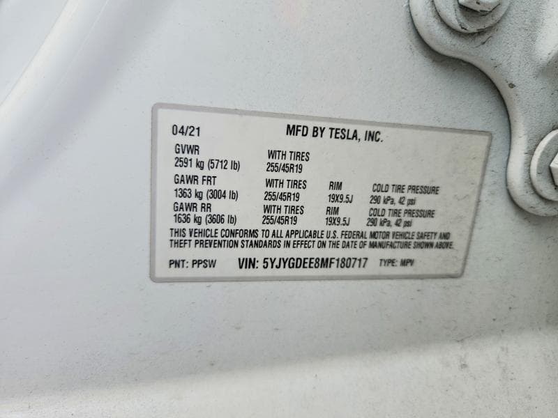 2021 TESLA MODEL Y 12