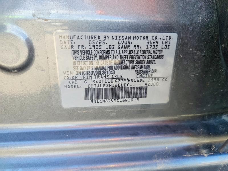 2025 NISSAN VERSA S 13