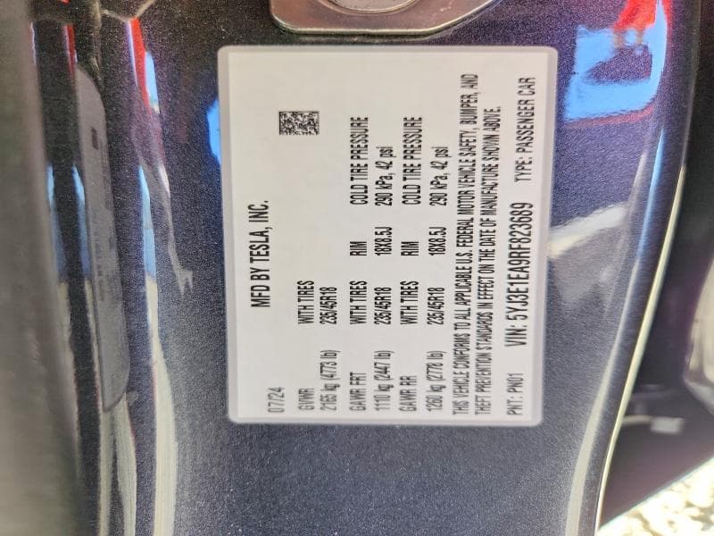 2024 TESLA MODEL 3 12