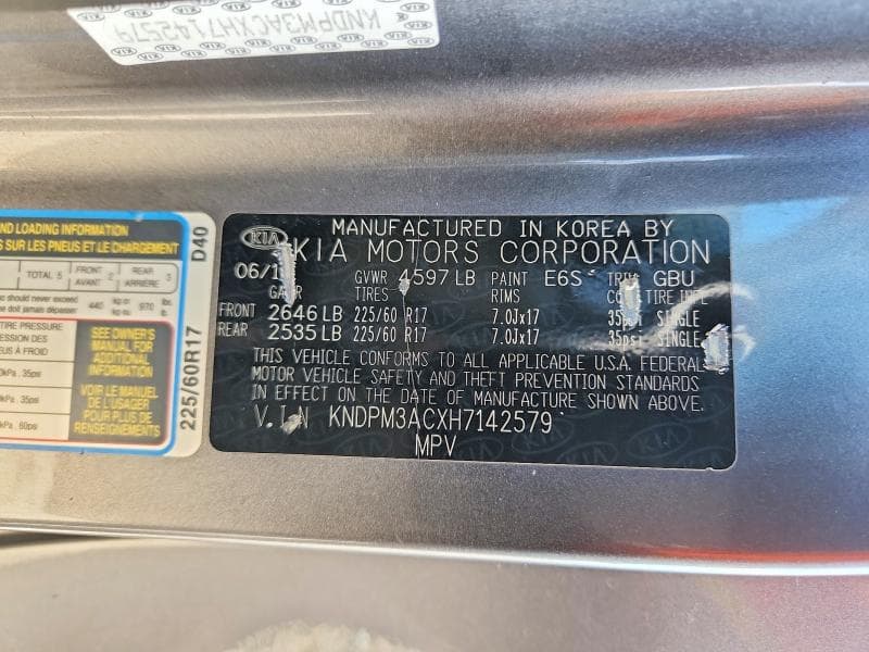 2017 KIA SPORTAGE LX 13
