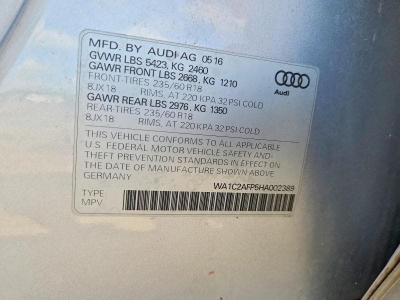 2017 AUDI Q5 PREMIUM 13