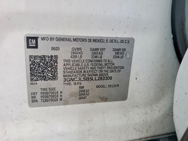 2020 CHEVROLET TRAX 1LT 13