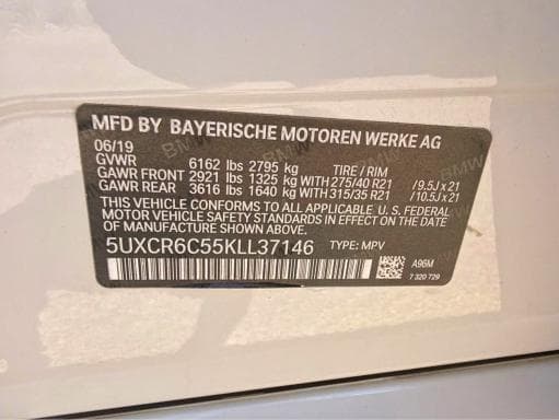 2019 BMW X5 XDRIVE40I 10