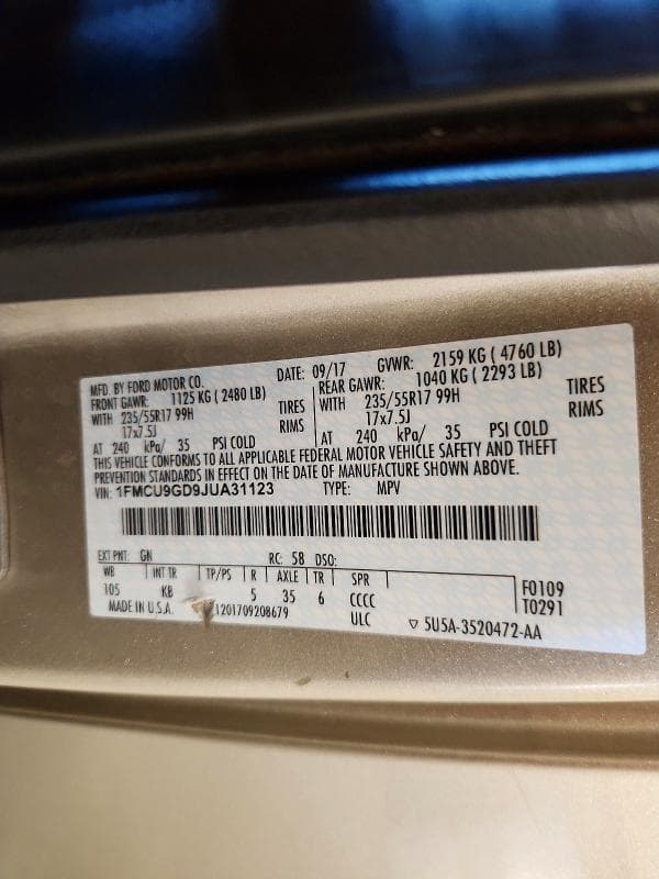 2018 FORD ESCAPE SE 13
