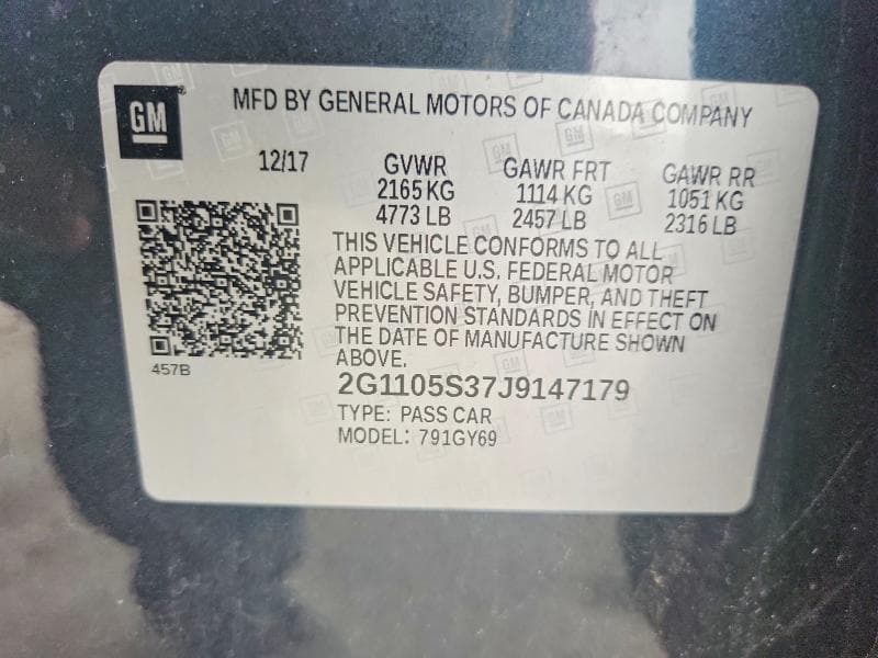 2018 CHEVROLET IMPALA LT 12